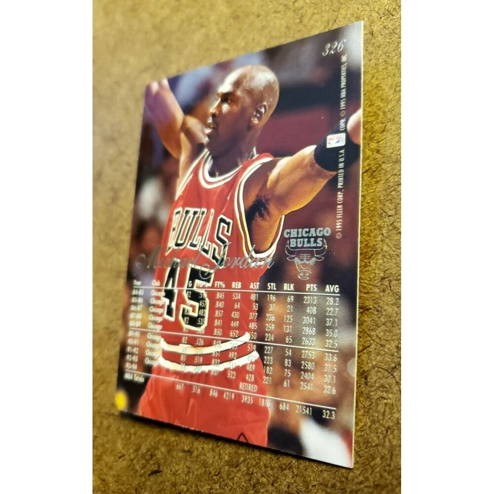 1994-95 Flair MICHAEL JORDAN NBA Basketball Trading Card 326 Chicago Bulls H.O.F